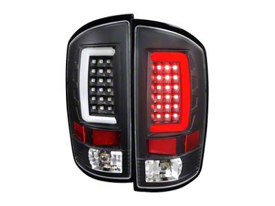 G2 LED Tail Lights; Matte Black Housing; Clear Lens (07-09 RAM 3500)