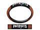 Grip Steering Wheel Cover with New England Patriots Logo; Tan and Black (Universal; Some Adaptation May Be Required)