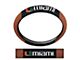 Grip Steering Wheel Cover with University of Miami Logo; Tan and Black (Universal; Some Adaptation May Be Required)