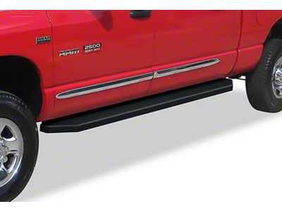 H-Style Running Boards; Black (06-09 RAM 3500 Mega Cab)