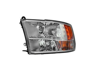 OE Certified Replacement Headlight without Daytime Running Lights; Chrome Housing; Clear Lens; Passenger Side (12-18 RAM 3500)