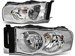 Headlights with Clear Corners; Chrome Housing; Clear Lens (03-05 RAM 3500)
