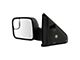 Heated Manual Folding Towing Mirror; Textured Black; Driver Side (03-09 RAM 3500)