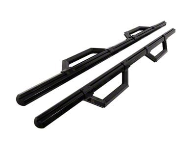 Hex Series Side Step Bars without Mounting Brackets; Gloss Black (10-24 RAM 3500 Crew Cab)