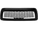 Honeycomb Mesh Style Upper Replacement Grille with LED DRL Lights; Black (10-18 RAM 3500)