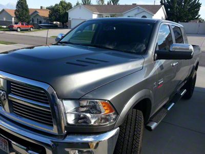 Hood Vent/Louvers Decals; Gloss Black (10-18 RAM 3500)