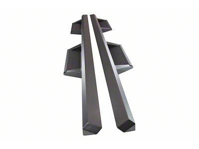 Impact Side Step Bars; Black (10-24 RAM 3500 Crew Cab)