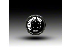 LED Analog Bargraph Boost Gauge with Black Bezel; 2-1/16-Inch; White; 0-60 PSI (Universal; Some Adaptation May Be Required)