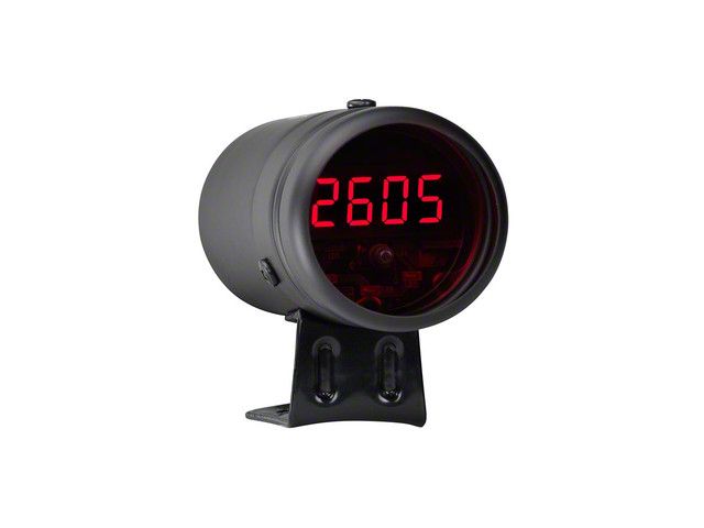 LED Digital Tachometer and Shift Light; Black and Red (Universal; Some Adaptation May Be Required)