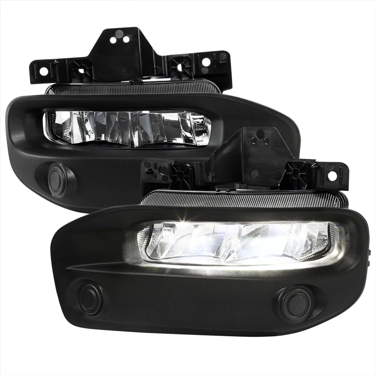 RAM 3500 LED Fog Lights; Chrome Housing; Clear Lens (19-24 RAM 3500 ...