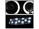 LED Halo Projector Headlights; Black Housing; Clear Lens (06-09 RAM 3500)