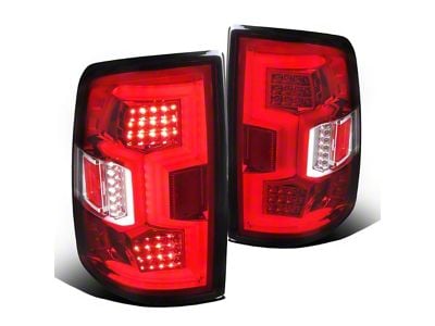 LED Sequential Tail Lights; Black Housing; Red Lens (19-24 RAM 3500 w/ Factory Halogen Tail Lights)