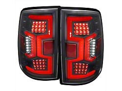 LED Sequential Tail Lights; Matte Black Housing; Clear Lens (19-24 RAM 3500 w/ Factory Halogen Tail Lights)