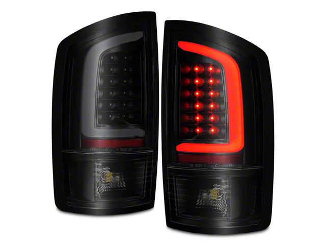 LED Tail Lights; Black Housing; Smoked Lens (03-06 RAM 3500)