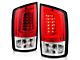 LED Tail Lights; Chrome Housing; Red Lens (03-06 RAM 3500)