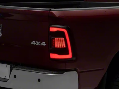 LED Tail Lights; Black Housing; Smoked Lens (10-18 RAM 3500 w/ Factory Halogen Tail Lights)