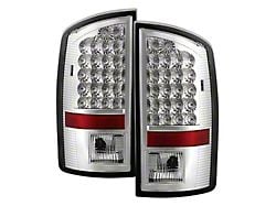 LED Tail Lights; Chrome Housing; Clear Lens (07-09 RAM 3500)