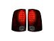 LED Tail Lights; Chrome Housing; Dark Red Smoked Lens (10-18 RAM 3500 w/ Factory Halogen Tail Lights)