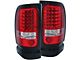 LED Tail Lights; Chrome Housing; Red Clear Lens (94-02 RAM 3500)