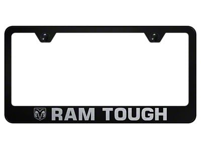 RAM Tough Laser Etched License Plate Frame (Universal; Some Adaptation May Be Required)