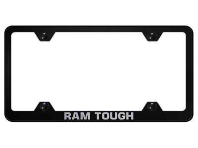 RAM Tough Laser Etched Wide Body License Plate Frame (Universal; Some Adaptation May Be Required)