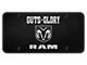 Guts-Glory-RAM Laser Etched License Plate; Black (Universal; Some Adaptation May Be Required)