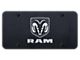 RAM Laser Etched License Plate; Rugged Black (Universal; Some Adaptation May Be Required)