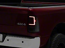 Light Bar LED Tail Lights; Black Housing; Clear Lens (10-18 RAM 3500 w/ Factory Halogen Tail Lights)