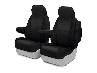 ModaCustom Wetsuit Front Seat Covers; Black (13-18 RAM 3500 w/ Non-Recessed Headrest Bucket Seats)