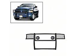 Modular Grille Guard with 5.30-Inch Black Round Flood LED Lights; Black (03-05 RAM 3500)