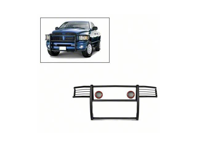 Modular Grille Guard with 5.30-Inch Red Round Flood LED Lights; Black (03-05 RAM 3500)
