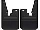 No-Drill Mud Flaps with Black Plate; Front (10-18 RAM 3500 SRW w/o OE Fender Flares)