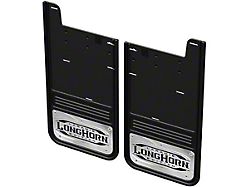 No-Drill Mud Flaps with Laramie Longhorn Logo; Rear (19-24 RAM 3500 SRW)