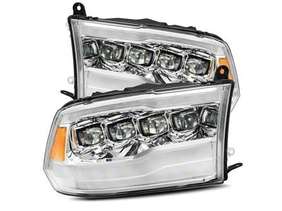 AlphaRex NOVA-Series LED Projector Headlights; Chrome Housing; Clear Lens (13-18 RAM 3500 w/ Factory Halogen Projector Headlights)