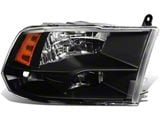 OE Style Headlight; Black Housing; Clear Lens; Passenger Side (10-18 RAM 3500 w/ Factory Halogen Non-Projector Headlights)