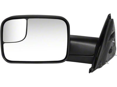 OE Style Powered Heated Mirror; Driver Side; Black (03-09 RAM 3500)