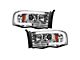 OLED Halo Projector Headlights; Chrome Housing; Clear Lens (03-05 RAM 3500)