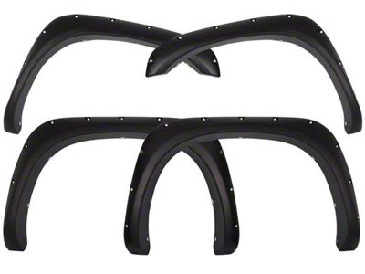 Pocket Style Fender Flares; Textured Black (03-09 RAM 3500 SRW)