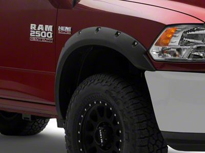 Pocket Style Fender Flares; Textured Black (10-18 RAM 3500 SRW)