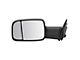 Powered Heated Towing Mirror with Puddle Light; Textured Black; Driver Side (10-11 RAM 3500)