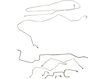 Pre-Bent Brake Line Kit; Stainless Steel (95-99 4WD RAM 3500 DRW Cab & Chassis)