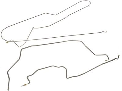 Pre-Bent Brake Line Kit; Stainless Steel (1998 2WD RAM 3500 Quad Cab DRW)