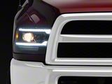 Pro-Series 5th Gen 2500 G2 Style Projector Headlights; Black Housing; Clear Lens (13-18 RAM 3500 w/ Factory Halogen Projector Headlights)