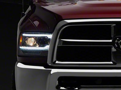 Pro-Series 5th Gen 2500 G2 Style Projector Headlights; Chrome Housing; Clear Lens (10-18 RAM 3500 w/ Factory Halogen Non-Projector Headlights)