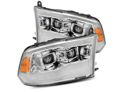 PRO-Series Projector Headlights; Chrome Housing; Clear Lens (13-18 RAM 3500 w/ Factory Halogen Projector Headlights)