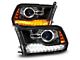 Projector Headlights; Matte Black Housing; Clear Lens (10-18 RAM 3500)