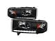 Projector Headlights with SMD LED Light Strip; Matte Black Housing; Clear Lens (94-02 RAM 3500)