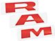 RAM Grille Letter Overlay Decals; Carbon Fiber (19-24 RAM 3500)