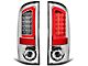 Red C-Bar LED Tail Lights; Chrome Housing; Clear Lens (03-06 RAM 3500)