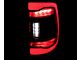 Red LED Bar Tail Lights; Matte Black Housing; Red Clear Lens (10-18 RAM 3500 w/ Factory Halogen Tail Lights)